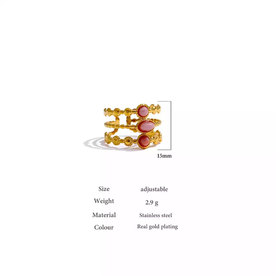 Triple Stone Ring